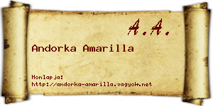 Andorka Amarilla névjegykártya